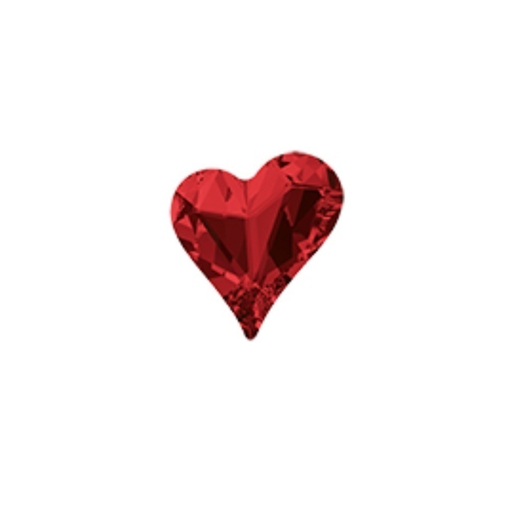 Handcrafted heart earrings with Swarovski crystal - Picture 7 of 7